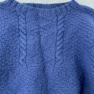 Vtg Cooleen Knitwear Sweater CROP FIT SMALL Handknit Wool‎ Cable Aran Ireland